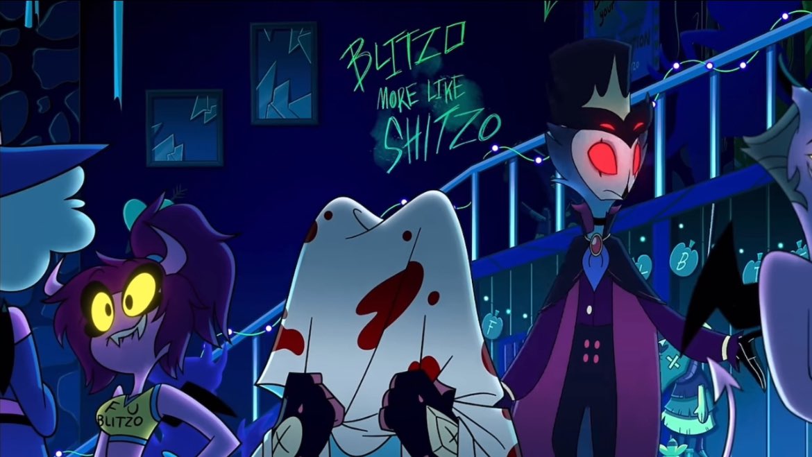 WondeCass's tweet photo. WAIT why is nobody talking about this? The fact that Stolas knows Blitzø would be mauled to death by everyone at that party so he made sure he was covered and was making sure nobody saw him!! THEY’RE MARRIED YOUR HONOR 🗣️‼️
#stolitz #helluvaboss #blitzø #stolas #stolitznation https://t.co/6MKCo7fi2I