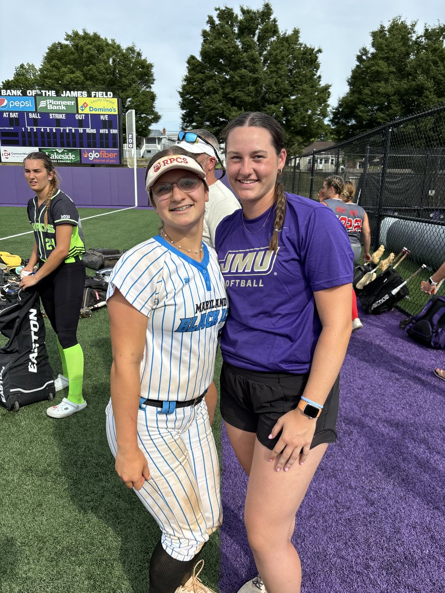 JBalchunas_2027's tweet photo. Huge thanks to @JMUSoftball for running such an amazing camp yesterday! I had the best time working with all of the coaches and meeting the players, I learned so much about my skills and the mental aspect of the game. I can't wait to come again!
@LegacyLegendsS1 @CoastRecruits https://t.co/UCO7zKkNcI