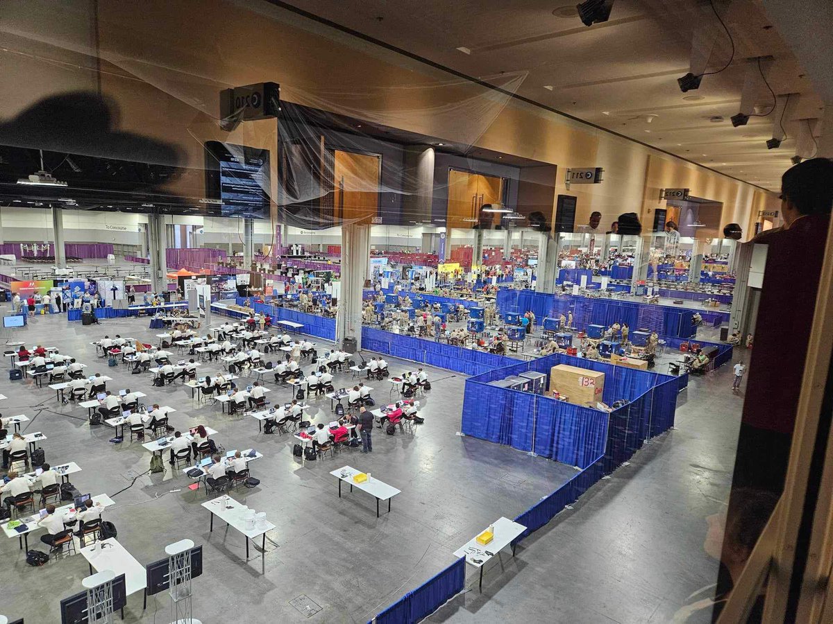 WOW‼️ <a href="/SkillsUSA/">SkillsUSA</a> Nationals is no joke! Yesterday, our national qualifiers joined with hundreds of their competitors to kick off the competition. This is one of three competition area! 🤯 Wishing all of our students GOOD SKILL this week! #CareerTechEd #CTERocks <a href="/SkillsUSA_IN/">SkillsUSA Indiana</a>