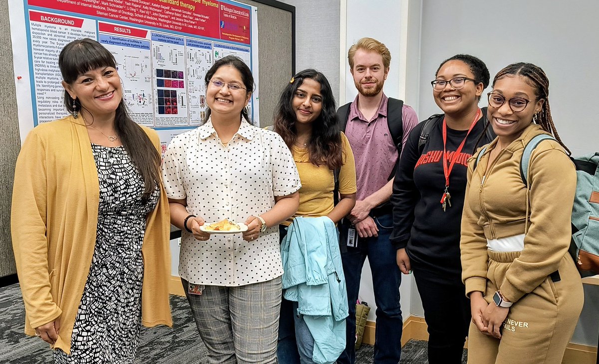 JessSFisher's tweet photo. Congratulations to Dr. Richa Mishra for her great poster presentation at #HDMP retreat @WashUOnc #SilvaFisherlab 

#multiplemyeloma #LncRNA  @XploreImmunity @MEDA_WashU @WashuWups @WashUOPA @WUDeptMedicine @SitemanCenter https://t.co/omGKcWVTWx