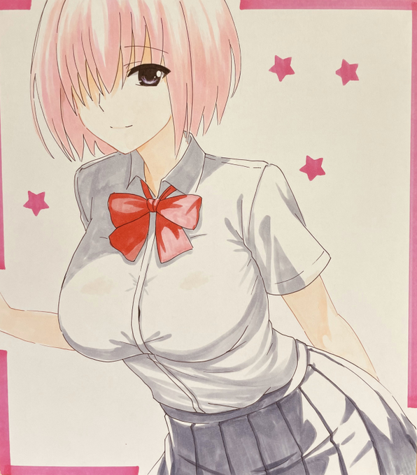 コミケ1日目の新刊二冊目はマシュ本なので
夏服マシュ色紙も描いた!コミケに持っていきます^^
#FGO 