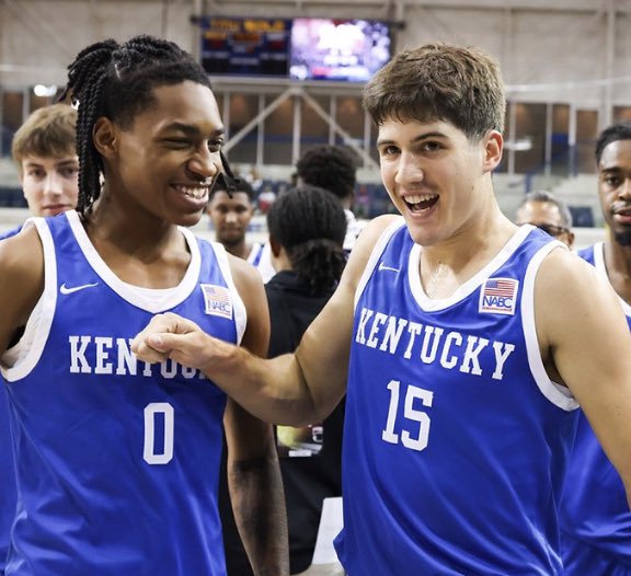 CBKReport's tweet photo. From coming off the bench at Kentucky, to lottery picks in the NBA Draft. 

Reed Sheppard and Rob Dillingham have arrived 🍿 https://t.co/Lu04yCowXl