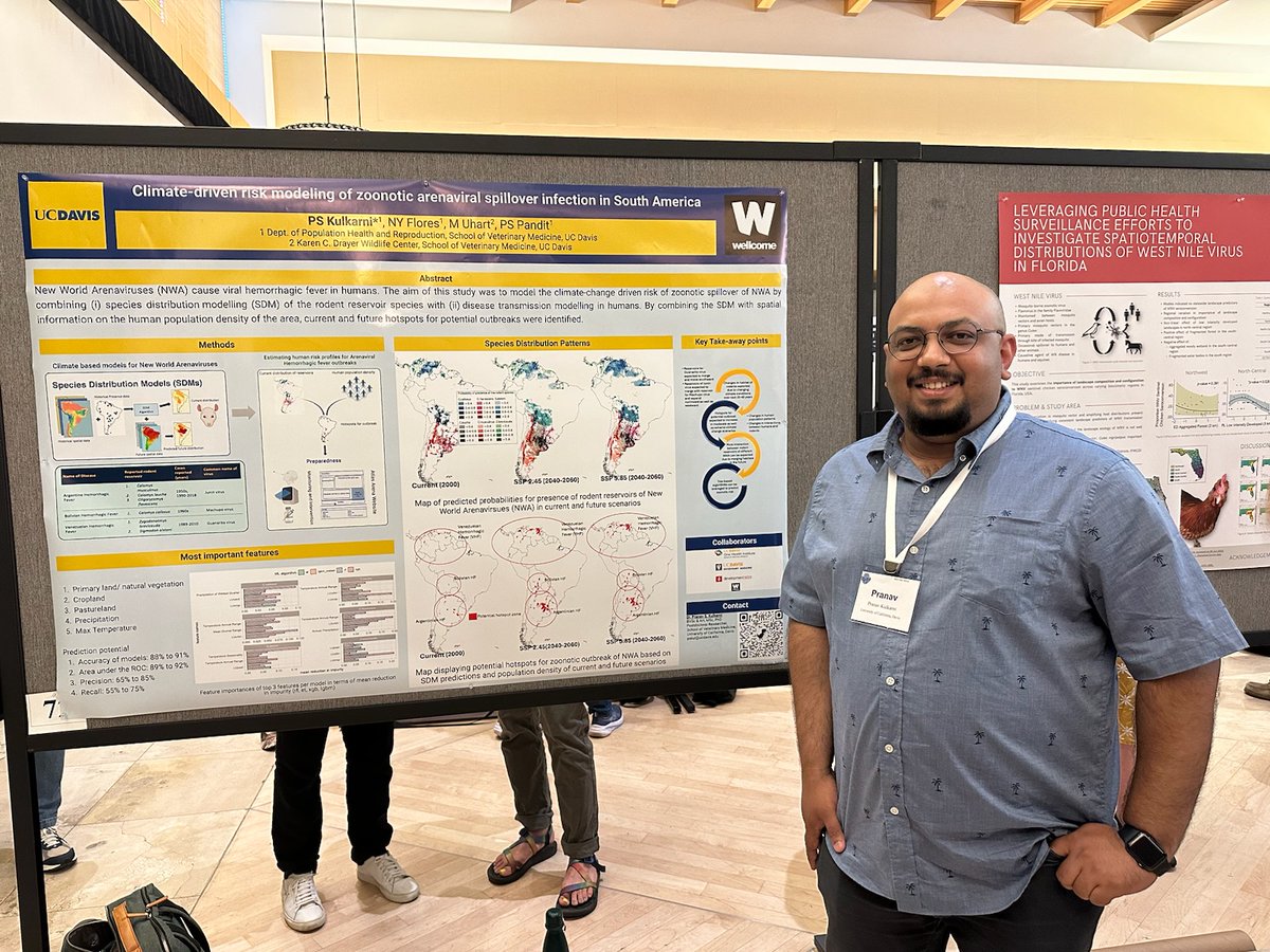 Pranav Pandit (@panditpranav) on Twitter photo 🦠🌡️<a href="/vet_psk/">Pranav Kulkarni</a> presented cutting-edge research on climate-driven zoonotic arenaviral spillover risk at #EEID2024 at Stanford today! Congrats <a href="/vet_psk/">Pranav Kulkarni</a> #ClimateChange #OneHealth #EEID 🦠🌡️<a href="/vet_psk/">Pranav Kulkarni</a> presented cutting-edge research on climate-driven zoonotic arenaviral spillover risk at #EEID2024 at Stanford today! Congrats <a href="/vet_psk/">Pranav Kulkarni</a> #ClimateChange #OneHealth #EEID
