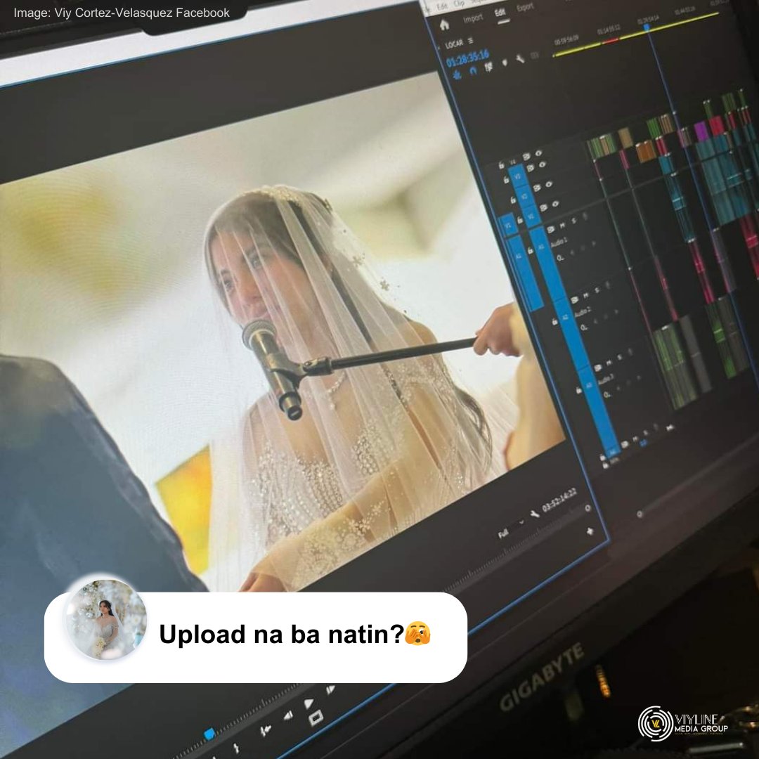VL_MediaGroup's tweet photo. "UPLOAD NA BA NATIN? 🫣" 

Taas kamay lahat ng excited! 🙋🏻🙋🏼‍♂️

Gusto niyo na bang mapanood ang epic #PerfectCongViynation wedding vlog? 

Comment YES below para mag-upload na si Mrs. Velasquez 🤭

📸 Viy Cortez-Velasquez | Facebook 

#ViyVelasquez #CongTV #PerfectCongViynation https://t.co/nTePC9xy0M