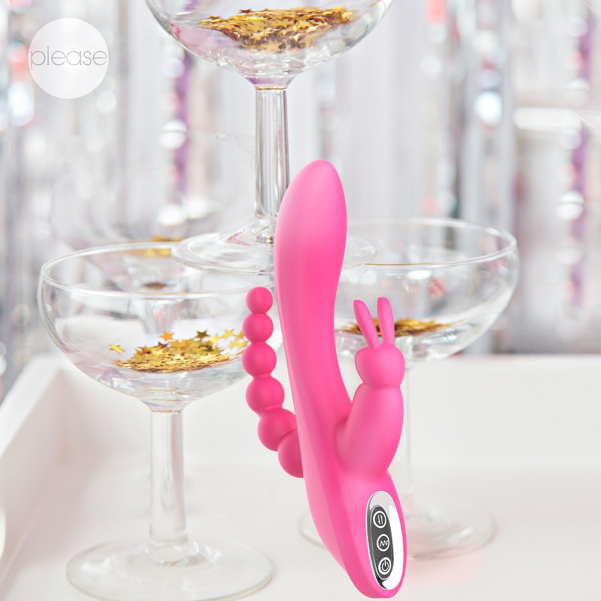 PleaseToys's tweet image. The Trinity offers three sources of stimulation! Made of a body-safe silicone and housing a powerful 500mAh rechargeable battery; the Trinity boasts 3 constant vibration speeds and 4 pulsation frequencies. #threeinone #siliconevibe #innovative