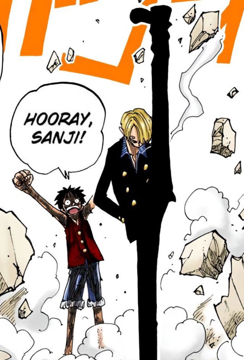 we (rightfully) talk about luffy and sanji in WCI a lot, but we really don't talk enough about how luffy has always been sanji's #1 fan and most ardent supporter even outside of WCI. here's a short thread of some of my favorite moments 🥰 luffy just really really loves sanji