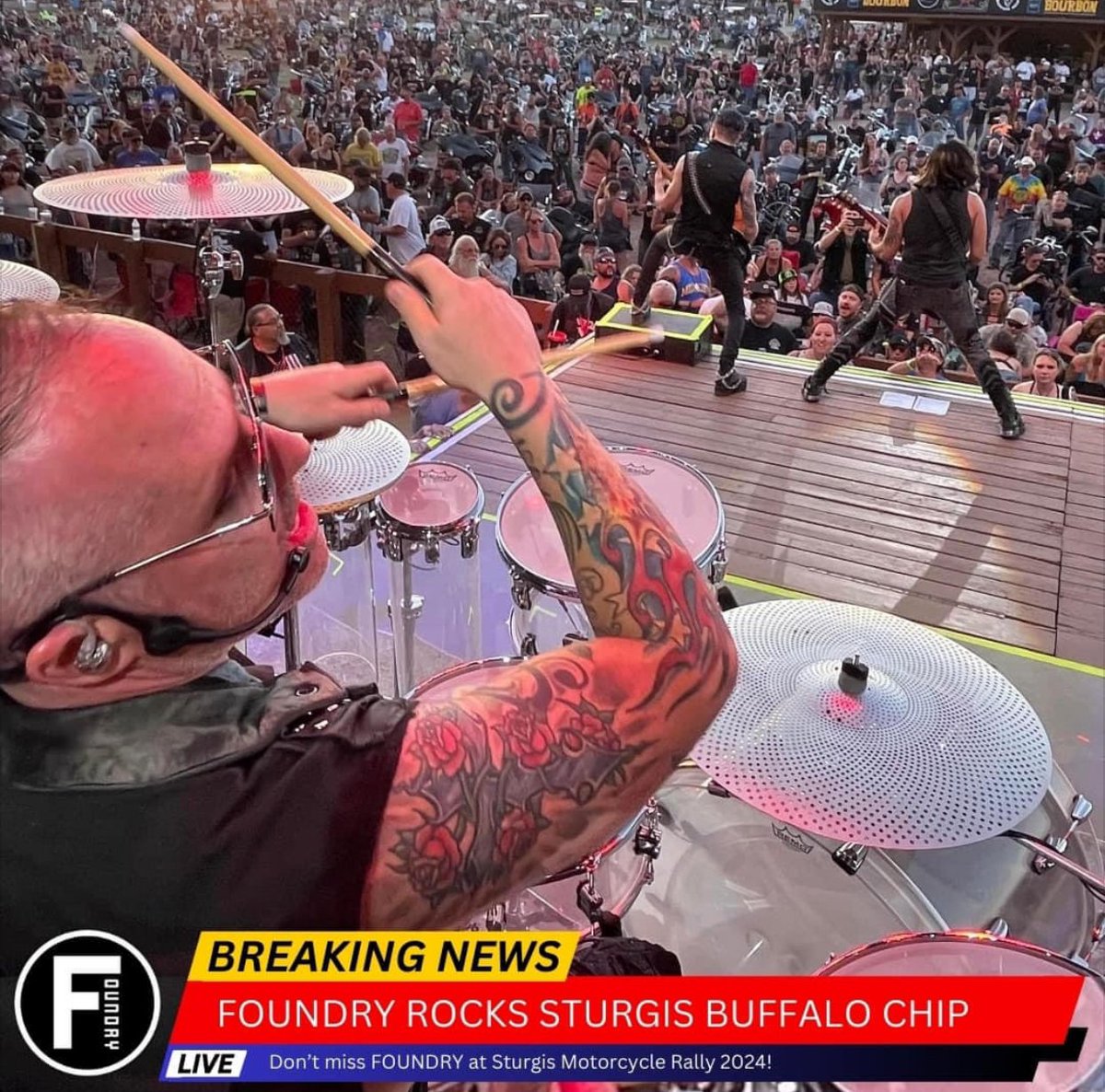 FOUNDRY (@foundryrocks) on Twitter photo Foundry Drummer - MarcBrattin @ Sturgis Buffalo Chip.
#marcbrattin #drummer #foundry #sturgisbuffalochip Foundry Drummer - MarcBrattin @ Sturgis Buffalo Chip.
#marcbrattin #drummer #foundry #sturgisbuffalochip