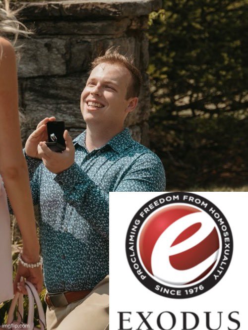 “This engagement brought to you by Exodus International ex-gay Christian ministry…”