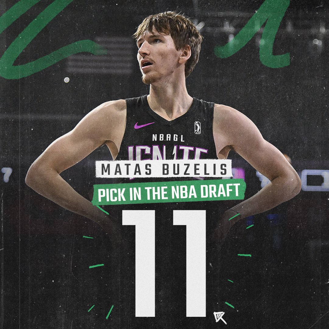 NBAドラフト第11位Matas つまらなく Buzelis サイン