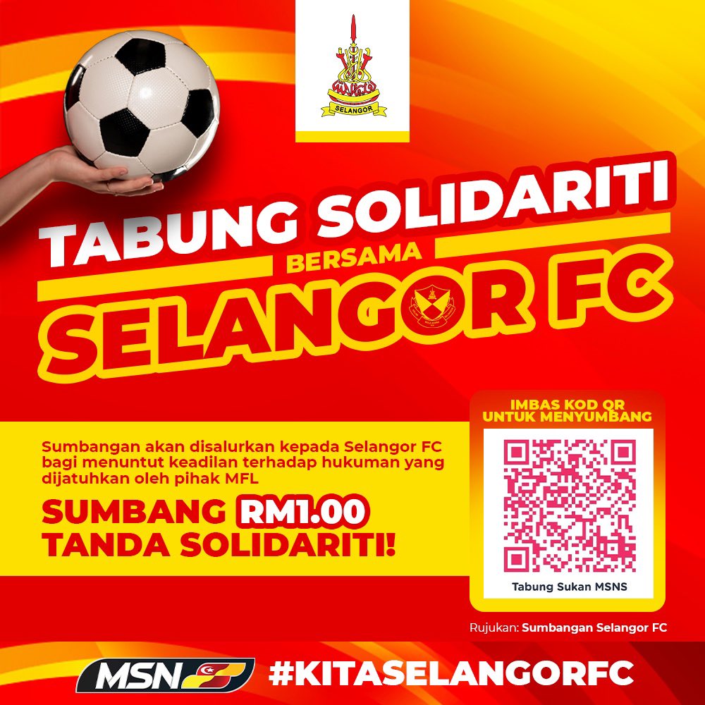 Amirudin Shari (@amirudinshari) on Twitter photo Inisiatif Solidariti Bersama Selangor FC ini bertujuan mengumpul dana yang akan diserahkan kepada <a href="/selangorfc/">Selangor FC</a> dalam proses menuntut keadilan terhadap tindakan zalim yg dikenakan oleh MFL.
Dana ini akan diuruskan oleh pihak SFC bagi tujuan berkaitan. Ayuh kita gembleng sokongan Inisiatif Solidariti Bersama Selangor FC ini bertujuan mengumpul dana yang akan diserahkan kepada <a href="/selangorfc/">Selangor FC</a> dalam proses menuntut keadilan terhadap tindakan zalim yg dikenakan oleh MFL.
Dana ini akan diuruskan oleh pihak SFC bagi tujuan berkaitan. Ayuh kita gembleng sokongan