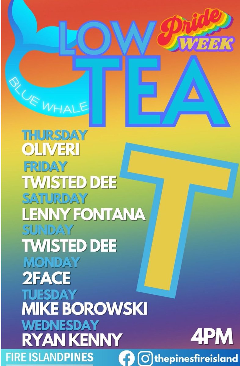 This Saturday at The Blue Whale join me
For Low Tea.. it’s so wonderful to be part of the month of Pride see you all soon..