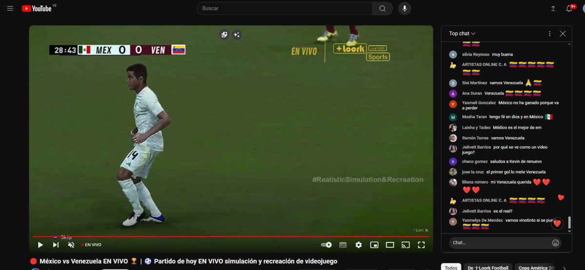 Me salió el juego de la vinotinto vs México en Youtube, me puse a verlo y cuando me di cuenta era un stream de un carajo jugando FIFA jaajsjajajajajaj