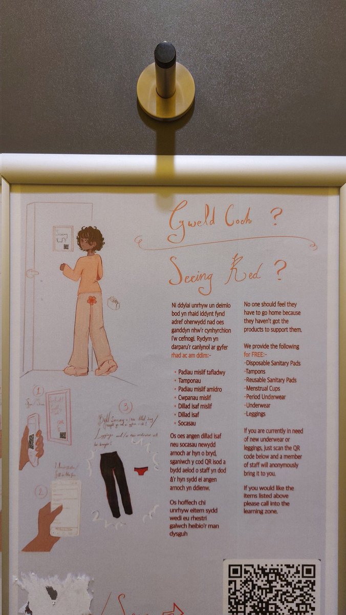 HayleyPincott's tweet image. Well done @ColegMerthyr for this notice in the toilets. I'm sure there have been moments where some us have felt ashamed, embarrassed or nervous about this  happening. Thank you for taking away that anxiety.

#Periods #PeriodPoverty #ItsNormal #NoShame