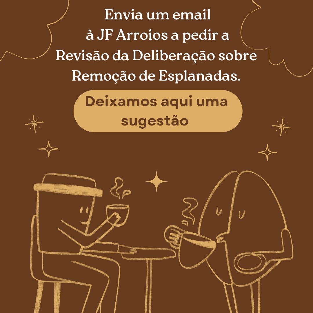 MoradoresDeArroios (@mdearroios) on Twitter photo 📩Envia um email à <a href="/FreguesaArroios/">FreguesadeArroios</a> a pedir a Revisão da Deliberação sobre Remoção de Esplanadas.
Deixamos aqui uma sugestão ↙️ justpaste.it/ffkkm 📩Envia um email à <a href="/FreguesaArroios/">FreguesadeArroios</a> a pedir a Revisão da Deliberação sobre Remoção de Esplanadas.
Deixamos aqui uma sugestão ↙️ justpaste.it/ffkkm