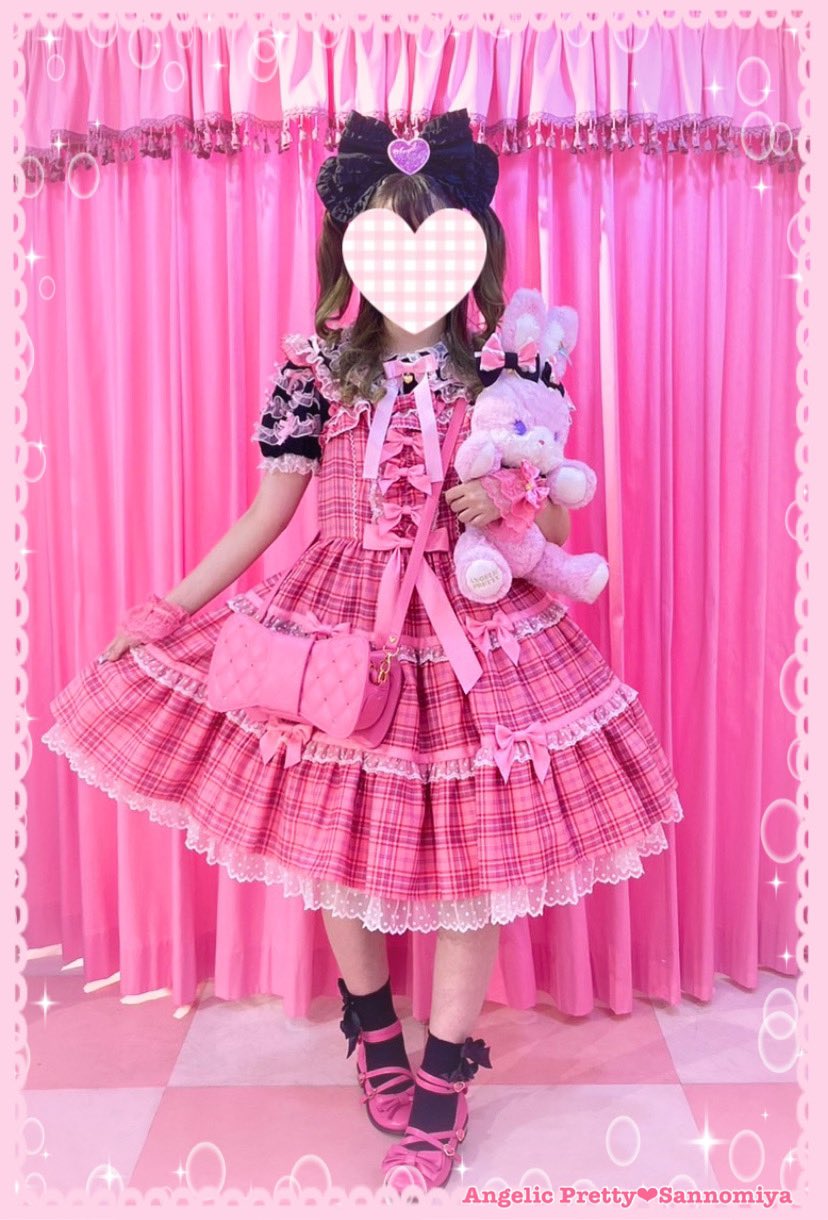 【T-ポイント5倍】 Angelic Pretty ピンク マーガレットドールジャンパースカート ワンピース