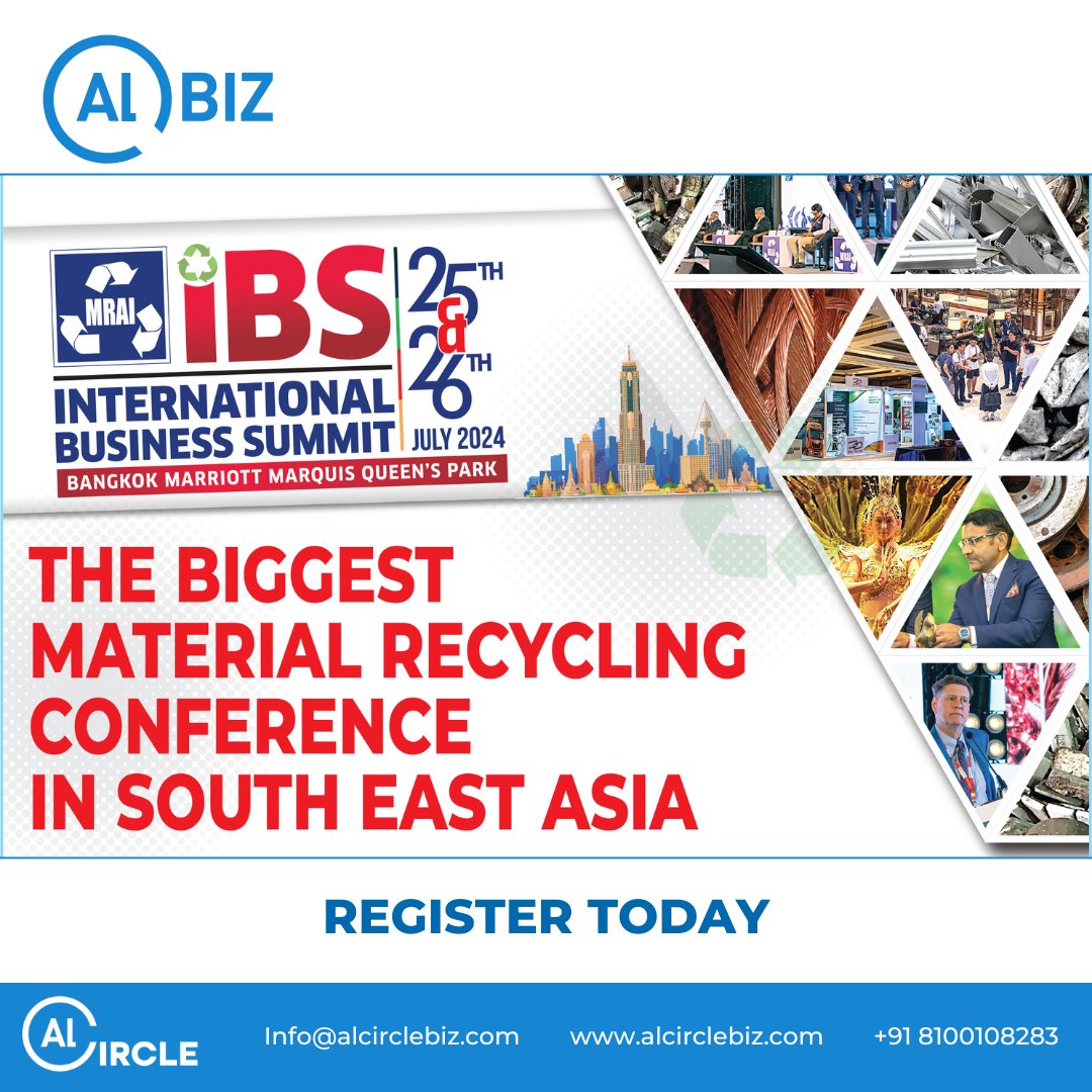 AlcircleB's tweet image. #eventpost
MRAI's International Business Summit (IBS2024): Uniting Global Recyclers in Bangkok
Venue: Hotel Bangkok Marriott Marquis Queen's Park, Thailand
Date: 25 - 26 July'24
More details:
🌐alcirclebiz.com/mrai-products/…
+91 81001 08283
info@alcirclebiz.com
#ALBiz #MRAI #conference