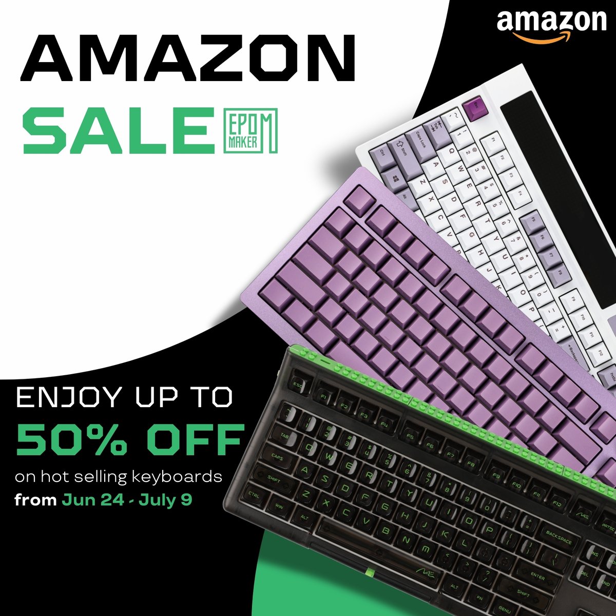 EpomakerK's tweet photo. Epo Fam!! Miss the deal on our Mid-year sale?
We got more sales on Amazon!
Check out the links for your favorite sale item🔥
https://t.co/58rDwRYV3V
・
ദ്ദി ˉ͈̀꒳ˉ͈́ )✧
#epomaker #epomakerkeyboard #keyboard #girlgamer #gamingmemes #gaminglife #Amazon #amazonsale https://t.co/JGQy09IyOD