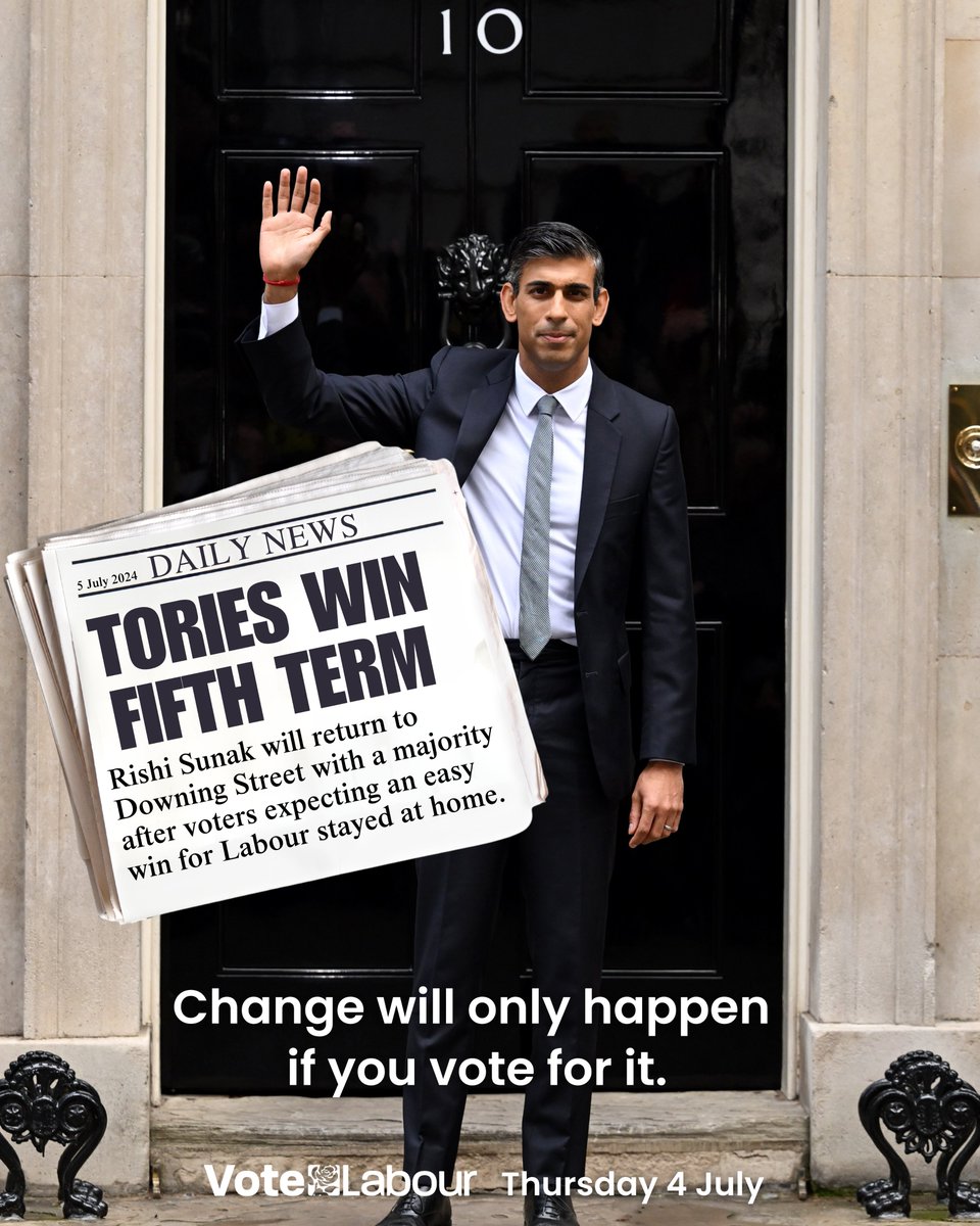 UKLabour's tweet image. Don’t risk it.

Change will only happen if you vote for it a week today.