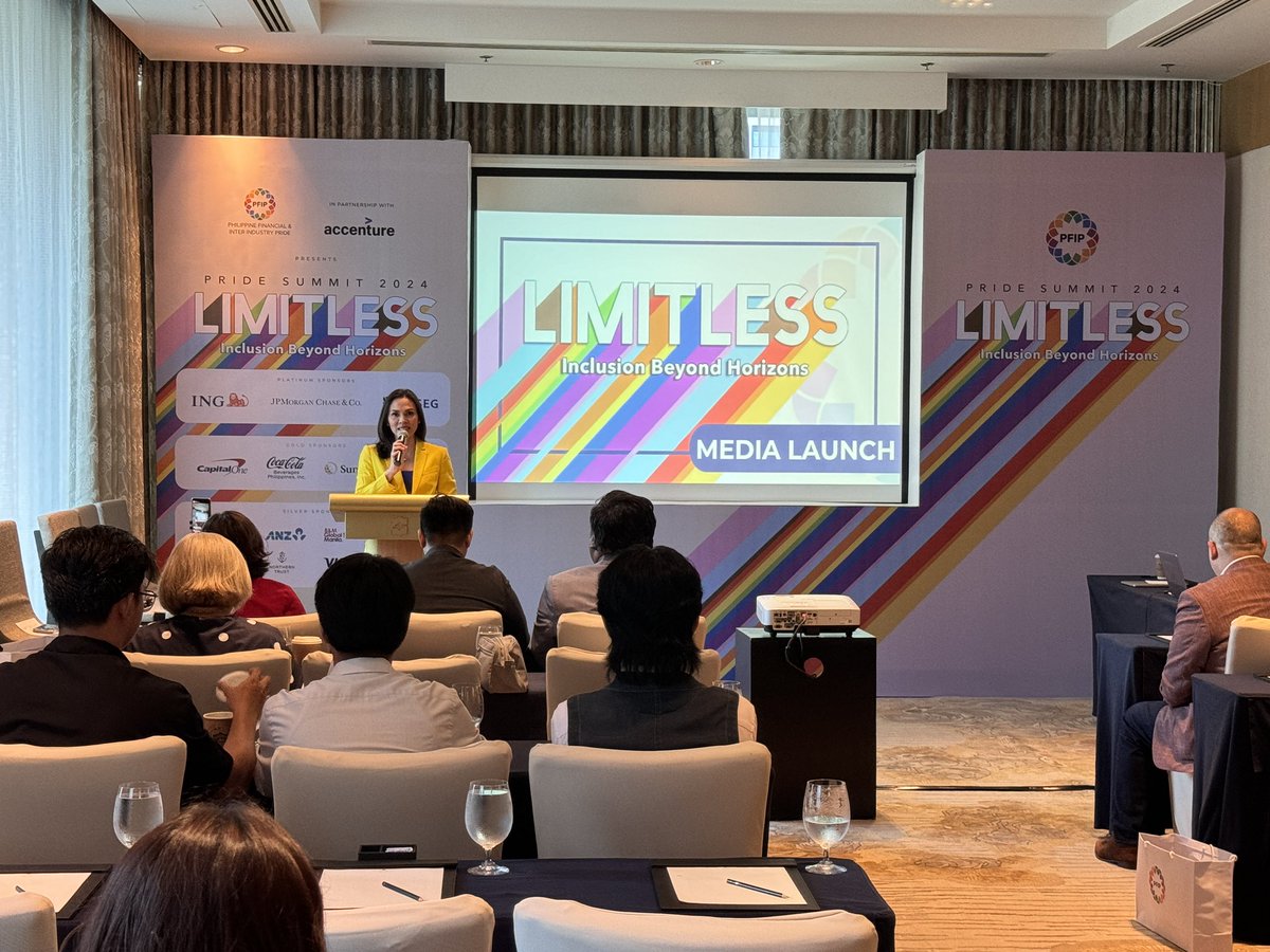 pfippride's tweet photo. HAPPENING NOW: Pride Summit 2024 Media Launch โก๏ธ๐ณ๏ธโ๐
Today, June 27, 2024, the Philippine Financial & Inter-Industry Pride hosts the media launch of this yearโs Pride Summit 2024 in Shangri-La at the Fort, Bonifacio Global City, Taguig.
#PFIP #PrideInTheWorkplace https://t.co/4voquPFdma