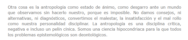 #6 La antropología es para el verano