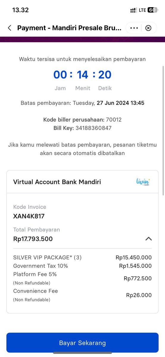 AdiRahadiPutra's tweet photo. ada yang mau beli tiket bruno mars?
aku book 3 tix silver
yang mau co in bisa langsung dm aja yaa

fee? DM https://t.co/FPLJLOVKWW
