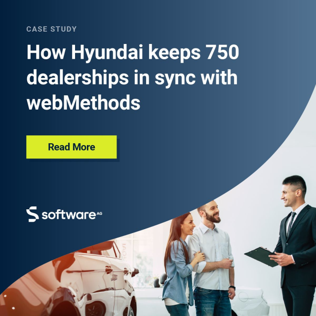 Getting better connected pays off! Learn how Hyundai drove up productivity and revenue with Software AG's webMethods. Read their story: bit.ly/3KmG9rK #ipaas #digitaltransformation #webmethods dy.si/DPK9k