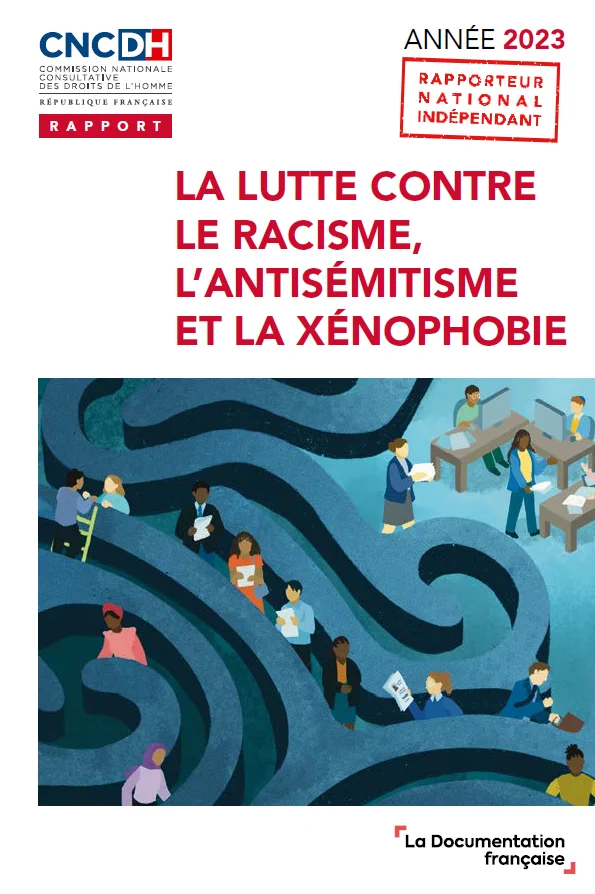Page de couverture du rapport 2023 sur la lutte contre le racisme, l'antisémitisme et la xénophobie