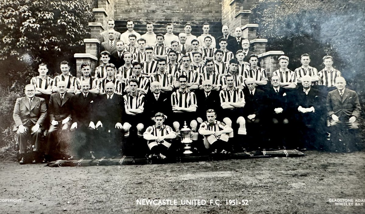Toon Treasures (@davieudesertmag) on Twitter photo Newcastle United squad ahead if the 1951-52 season. With their nice shiny FA Cup. Which they loved so much they kept the next year as well.
Some Toon legends there.
#NUFC #NewcastleUnited
<a href="/old_toon/">OldToonFan</a> <a href="/ircowell/">ian cowell</a> <a href="/TFMick1892/">Michael Martin</a> Newcastle United squad ahead if the 1951-52 season. With their nice shiny FA Cup. Which they loved so much they kept the next year as well.
Some Toon legends there.
#NUFC #NewcastleUnited
<a href="/old_toon/">OldToonFan</a> <a href="/ircowell/">ian cowell</a> <a href="/TFMick1892/">Michael Martin</a>