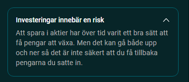 Tror en och annan kommer ha något att säga om denna rutans placering, samt att den alltid kommer expandad när man öppnar nya värdepapper <a href="/avanzabank/">Avanza</a>....