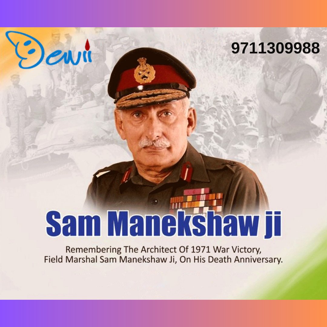 DEWII_Io's tweet photo. Sam Manekshaw Death Anniversary

#DEWII #employeebackgroundverification #backgroundverificationservices #safety #security #backgroundverification #EmployeeBenefits https://t.co/9jHYO2xTFO