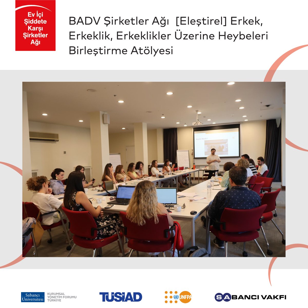 badvturkey's tweet photo. Dün Minerva Han’da Dr. Oğuz Can Ok yürütücülüğünde gerçekleşen atölyede, kurumsal toplumsal cinsiyet eşitliği mücadele alanını genişletmek ve deneyimlerimizi paylaşmak için erkek, erkeklik ve erkeklikler eleştirel bir şekilde konuşuldu. https://t.co/QPSglUp400