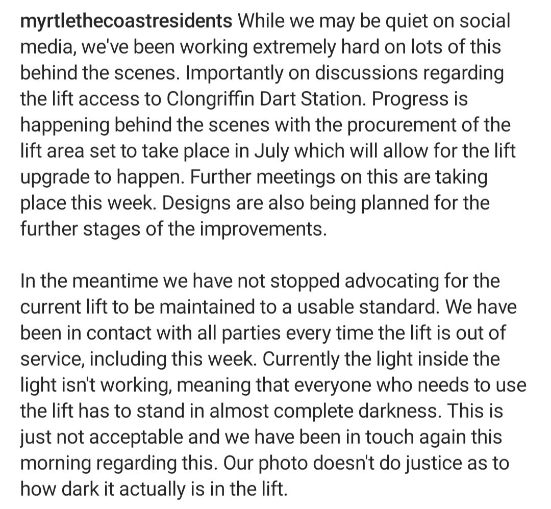 Please read below update on lift. This is not an acceptable standard to have to deal with while we await the replacement access.