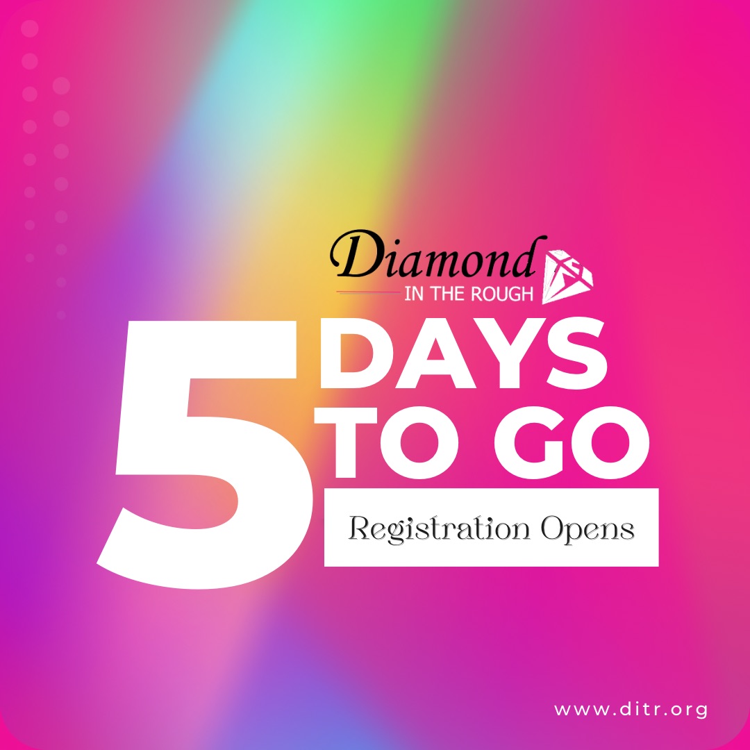 DITR_INC's tweet photo. Mark your calendar. 

Diamond In The Rough’s registration will open in FIVE DAYS. Visit https://t.co/GKpNTPZZdA for more info. https://t.co/rC1ebFHpoN