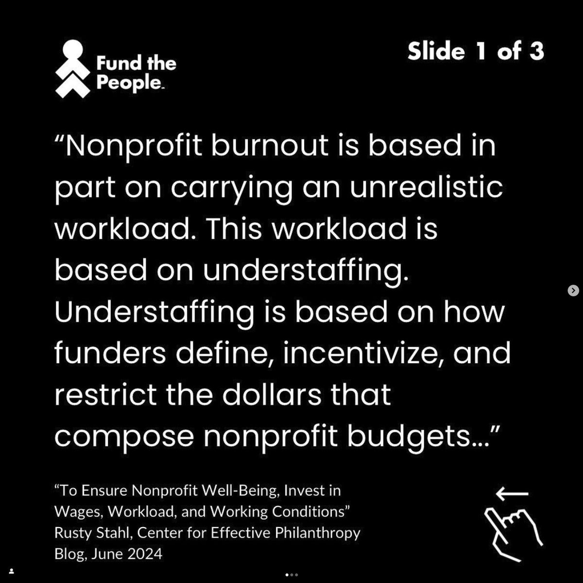 FundThePeople's tweet image. To help end nonprofit burnout, funders must give up their beloved myths &amp;amp; recognize that nonprofit workers are the bedrock of org effectiveness. Read @rustystahl’s guest post on @CEPData blog: cep.org/blog/to-ensure… #FundThePeople