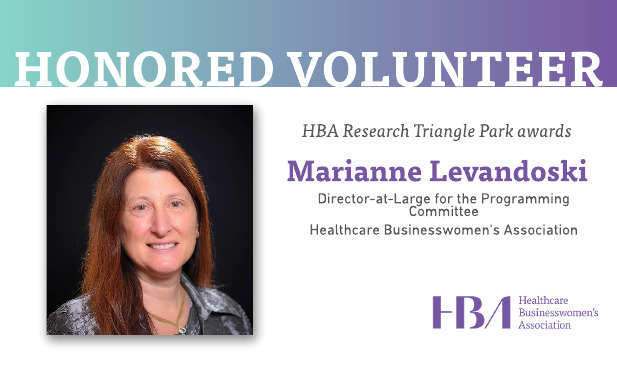Join us in recognizing Marianne Levandoski, the #HBArtp, #HBAHonoredVolunteerAward winner, for consistently demonstrating outstanding servant leadership, flawless planning and execution of our educational programs, and serving as the Programming Committee Director-at-Large.