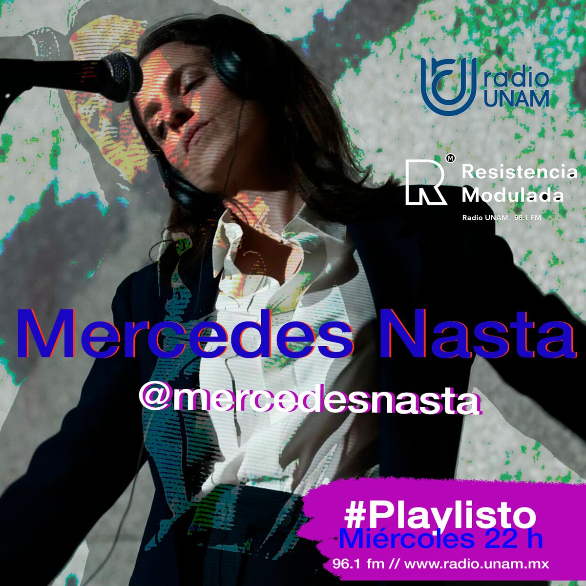 Este miércoles por la noche <a href="/mernasta/">mercedesnasta</a> llega a <a href="/RModulada/">Resistencia Modulada</a> para platicar con <a href="/MonicaSorroza/">Mónica Sorroza</a> y <a href="/El_Voice/">El Voice</a> de su nuevo single futurista

Sintoniza #playlisto a las 10 PM en <a href="/RadioUNAM/">Radio UNAM</a>
 
96.1 FM o en línea 📻
radio.unam.mx