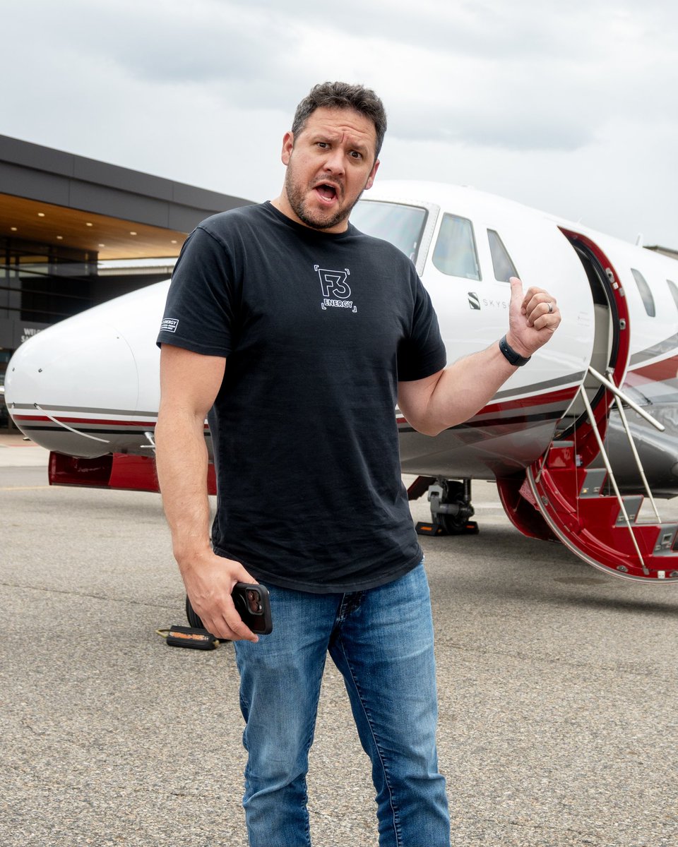 HarrisonJRogers's tweet photo. It’s been found 👀 
The @F3Energy jet has taken its first flight ✈️ 
#F3Energy #F3Airlines w/ @thefrankmir https://t.co/2FLl0bDZXq