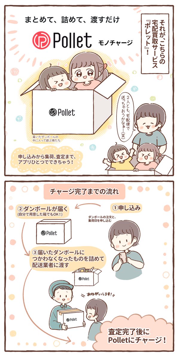 買取宅配サービス、ポレットのモノチャージを使ってみました!

届いた箱に使わない物を詰めて集荷してもらうだけ!全てアプリで完結するのですごく楽!☺️
引っ越し前の整理などにもおすすめです✨

#PR #モノチャージ  #ポレット #pollet 