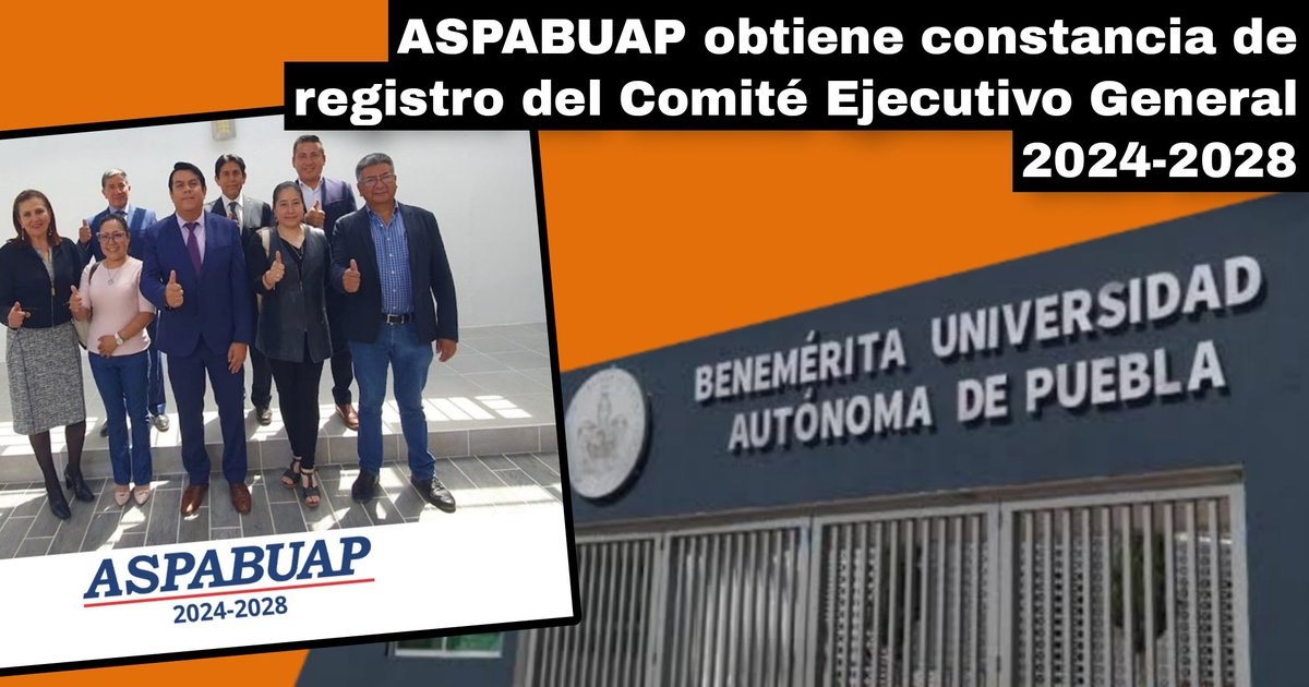 quorum_mx's tweet photo. 📚📑La #ASPABUAP recibió por parte del Centro Federal de #Conciliación y Registro #Laboral, la constancia que avala el nombramiento del Comité Ejecutivo General de este sindicato de la #BUAP
https://t.co/aEH7xFPJ6D https://t.co/PgI6p4vAXy