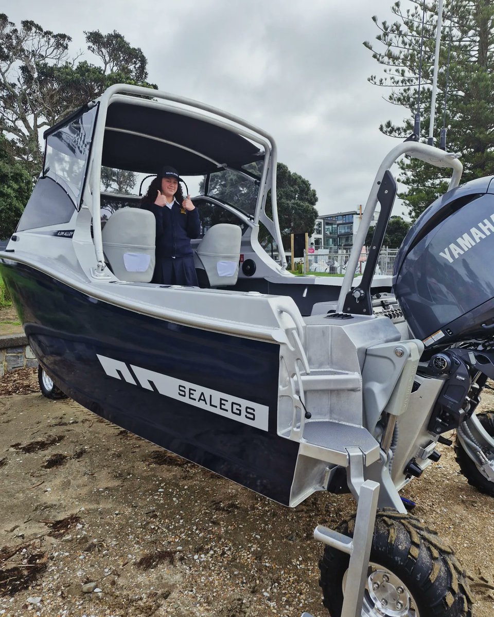 Another happy customer taking ownership of their Sealegs Amphibious 6.5 Cuddy Cabin with his proud granddaughter and future Sealegs operator extraordinaire. Mike shares, “This is the 3rd Sealegs to be part of our family, providing endless adventures and joy!” #Sealegs