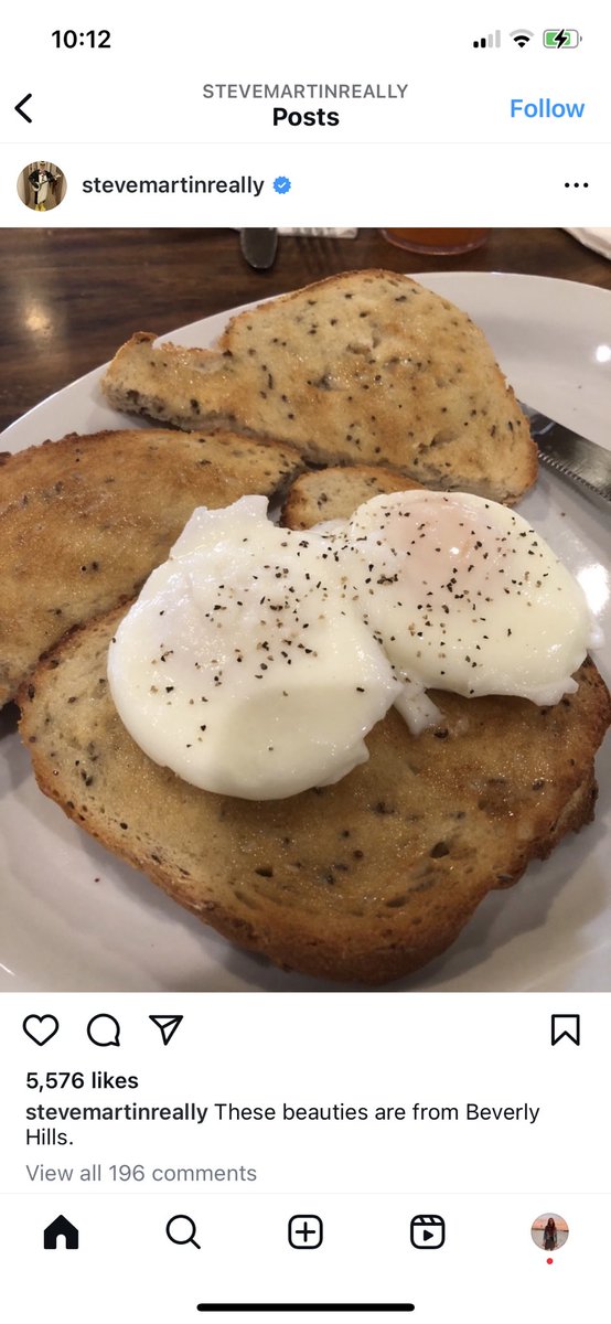 obsessed with steve martin using his instagram to post pictures of poached eggs and toast from around the world