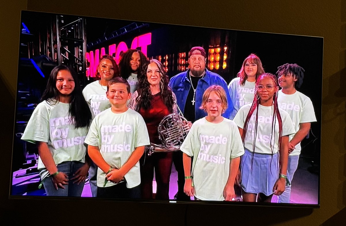 Very proud of my nephew who was on the CMA festival last night. The family is very delighted to see him representing music students. He’s the young man with the dark hair in front of McBryde🩷🩷🩷🩷