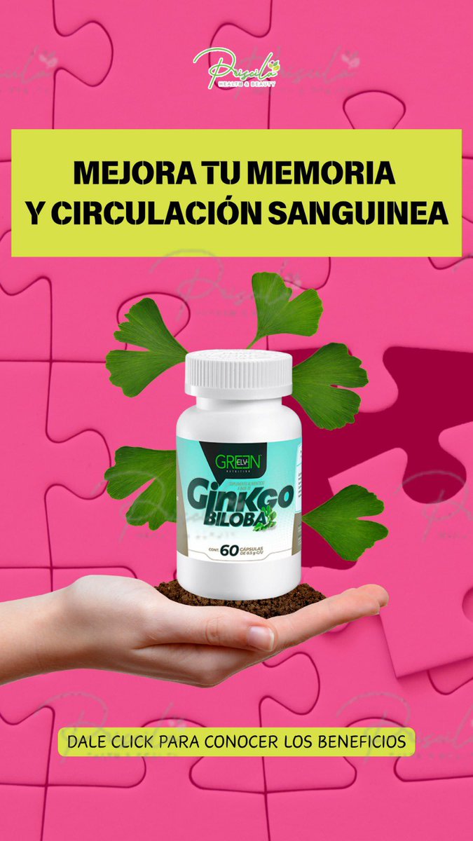PrisHealth's tweet photo. iMejora tu memoria y circulación sanguínea con GINKGO BILOBA!
✅Ayuda a reducir los síntomas de la demencia y alzheimer.
✅Eleva la concentración de serotonina produciendo actividad ansiolítica y anti-estresante.
✅Apoya las funciones de memoria y concentración. https://t.co/iG2xBSRzOj