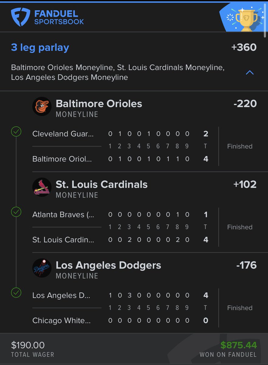 MoonLocks7's tweet photo. Cash us out!
🔥 we are hot right now!
Giving out free plays everyday
#SGP #MoonLocks #Fanduel #MLB https://t.co/o4qRwMCVfc