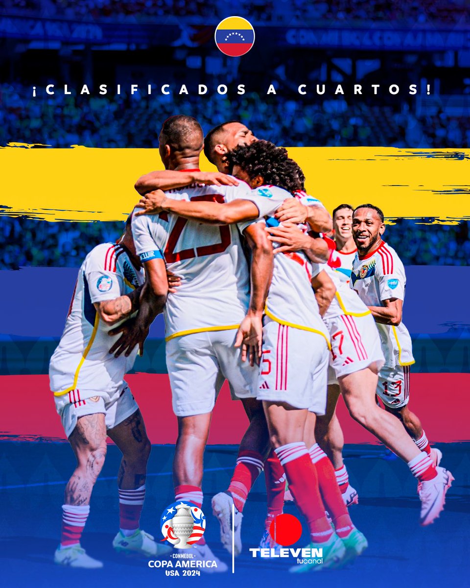 Teledeportes_10's tweet image. ¡SÍ, GENTE! ¡VENEZUELA ESTÁ EN CUARTOS DE FINAL DE LA COPA AMÉRICA! ¡CON LA FE INTACTA! 😍

#TELEVENESVINOTINTO 🇻🇪