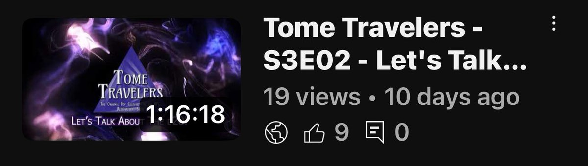 We’re off to a slow start but when 1/2 our listeners give us “Likes” that's and good ratio!

Maybe we’re onto something? Go check out our show!

youtu.be/BBkCBXVvUZE?...

#ttrpg #ttrpgs #ttrpgpodcasts #d20