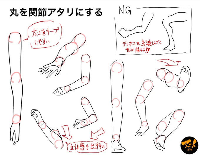 丸で手足の関節を取ると形をキープしやすい‼︎ 