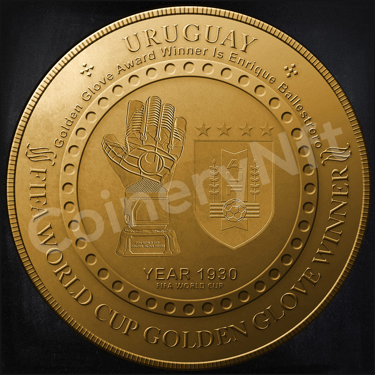 coinerynft's tweet photo. FIFA World Cup Golden Gloves Winner 1930, was won by Enrique Ballestrero (Uruguay) There is an NFT coin made in memory of this event
#opensea #nft #gominfts #nftmint #soldnft #art #artwork
#history #digitalart #eth #crypto #metaverse #eth #mint #nftcollector #gominfts #ethereum https://t.co/FB1cgRsJQj