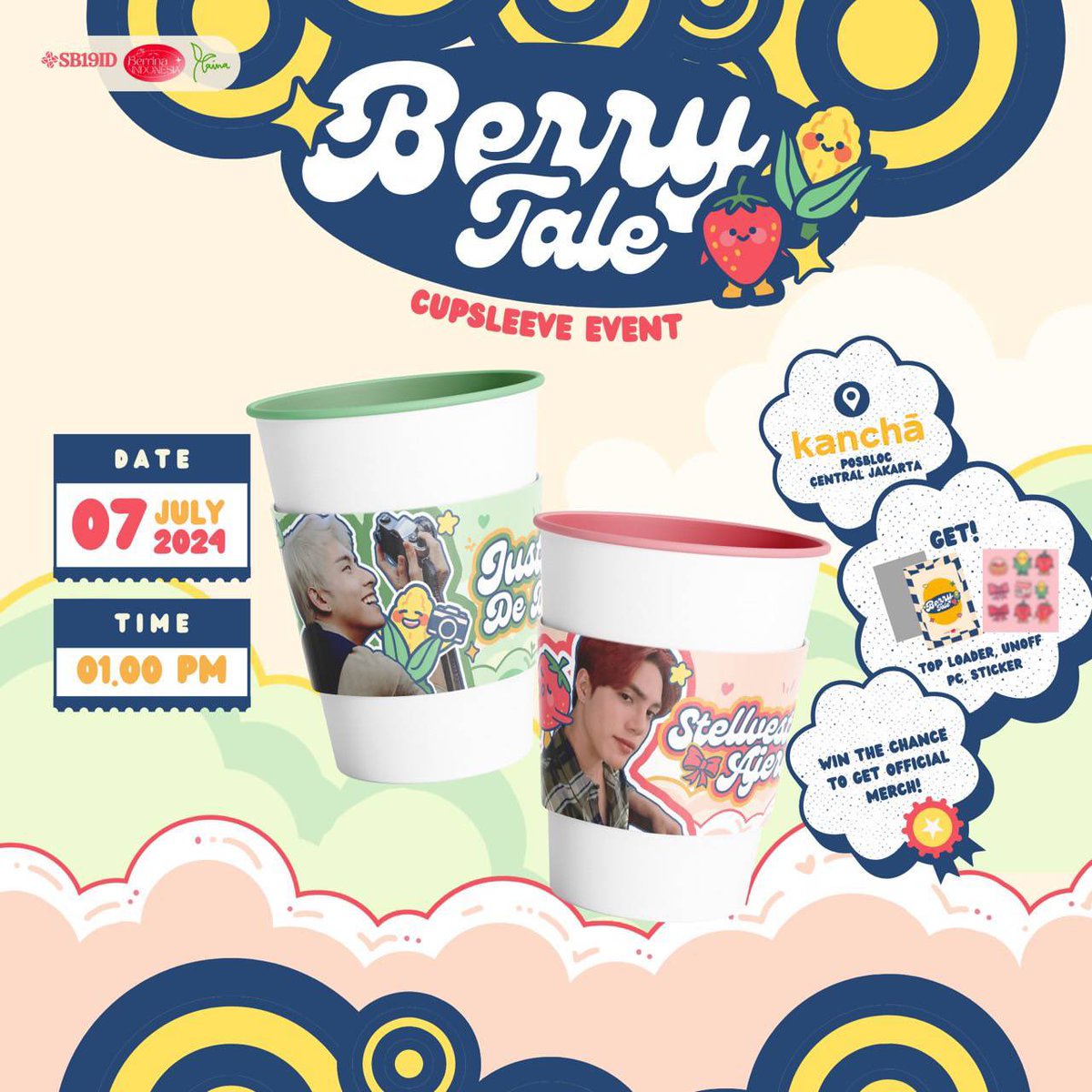 BERRINA_ID's tweet photo. Once upon a time, there's a room filled with imagination🧚🏻🗝

This is #ABerryTale for you, 
Stell and Justin Birthday Cupsleeve Event
📅 7th July 2024
⏰ 13.00 s/d 16.00 WIB
📍Kancha Posbloc, Central Jakarta, Indonesia

🚪 Reservation
https://t.co/LFz5DmwyA9

Don't miss it! https://t.co/V6GIE1awv6