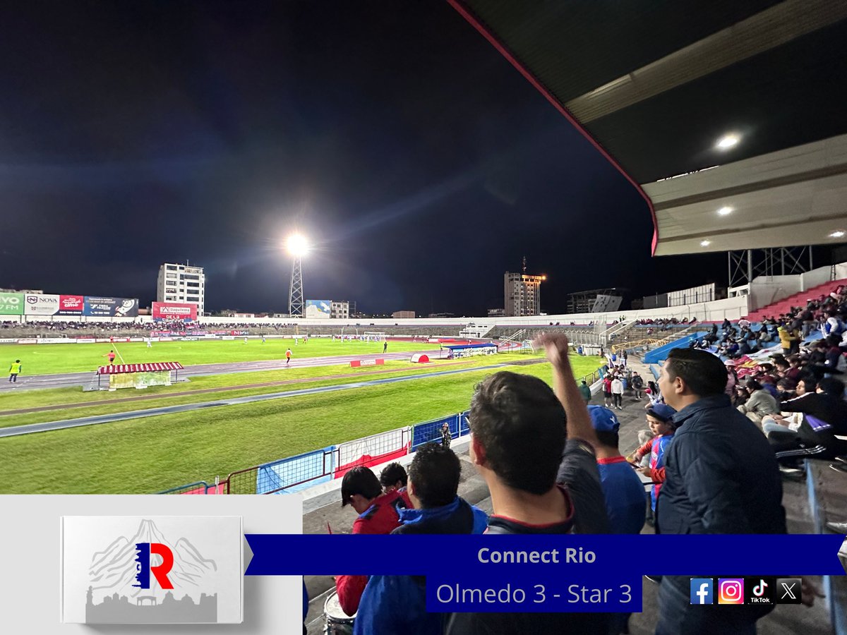 ConnectRio39986's tweet photo. El ciclón de Los Andes OLMEDO empata ante el conjunto del STAR. La próxima fecha del ciclón será en Guaranda contra GUALACEO. Qué marcador se dará el día domingo??? Coméntanos…. #connectrio #actualidad #olmedo #CDO #futbolecuador #chimborazo https://t.co/PAlDR5X8KL